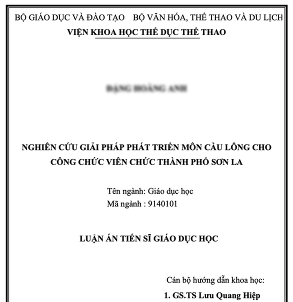 Ơn giời, tiến sĩ cầu lông!