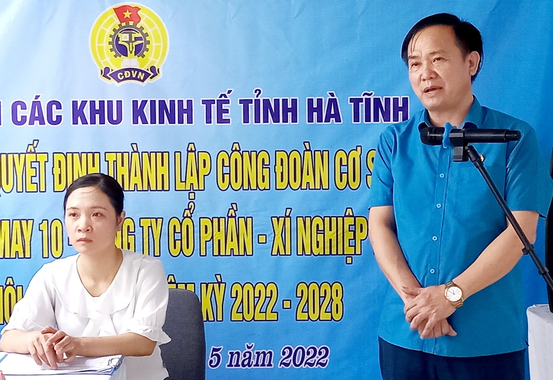 Công đoàn các Khu kinh tế tỉnh Hà Tĩnh thành lập CĐCS có 163 đoàn viên