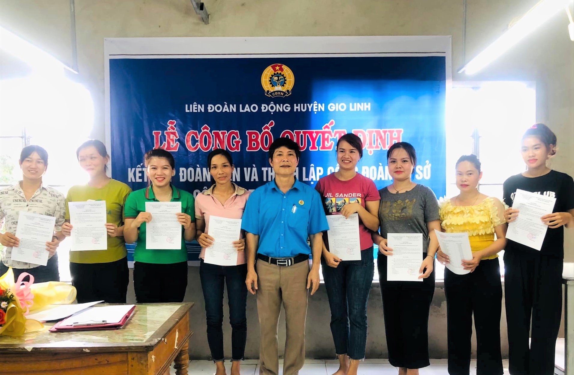 LĐLĐ huyện Gio Linh (Quảng Trị) vượt kế hoạch thành lập CĐCS, kết nạp nhiều đoàn viên