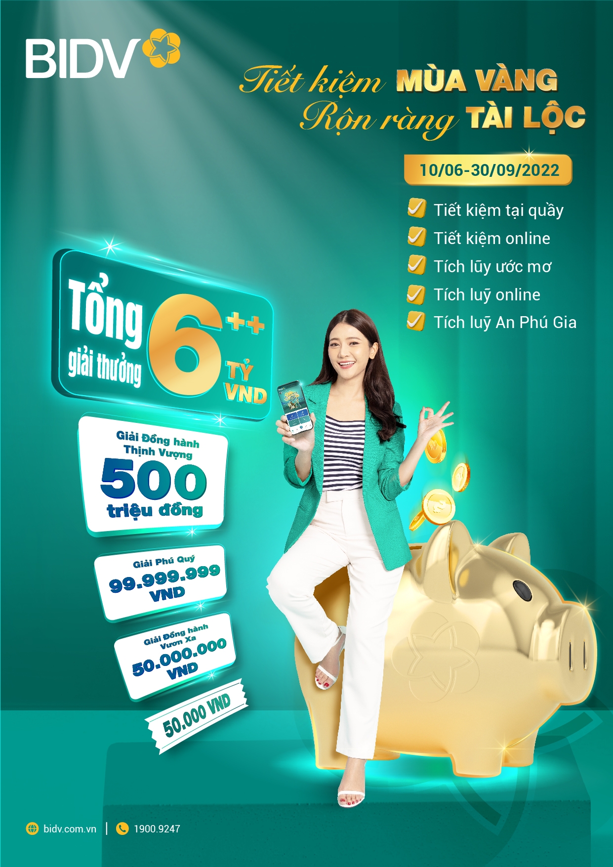 Cơ hội trúng thưởng 500 triệu đồng khi gửi tiền tại BIDV Cơ hội trúng thưởng 500 triệu đồng khi gửi tiền tại BIDV