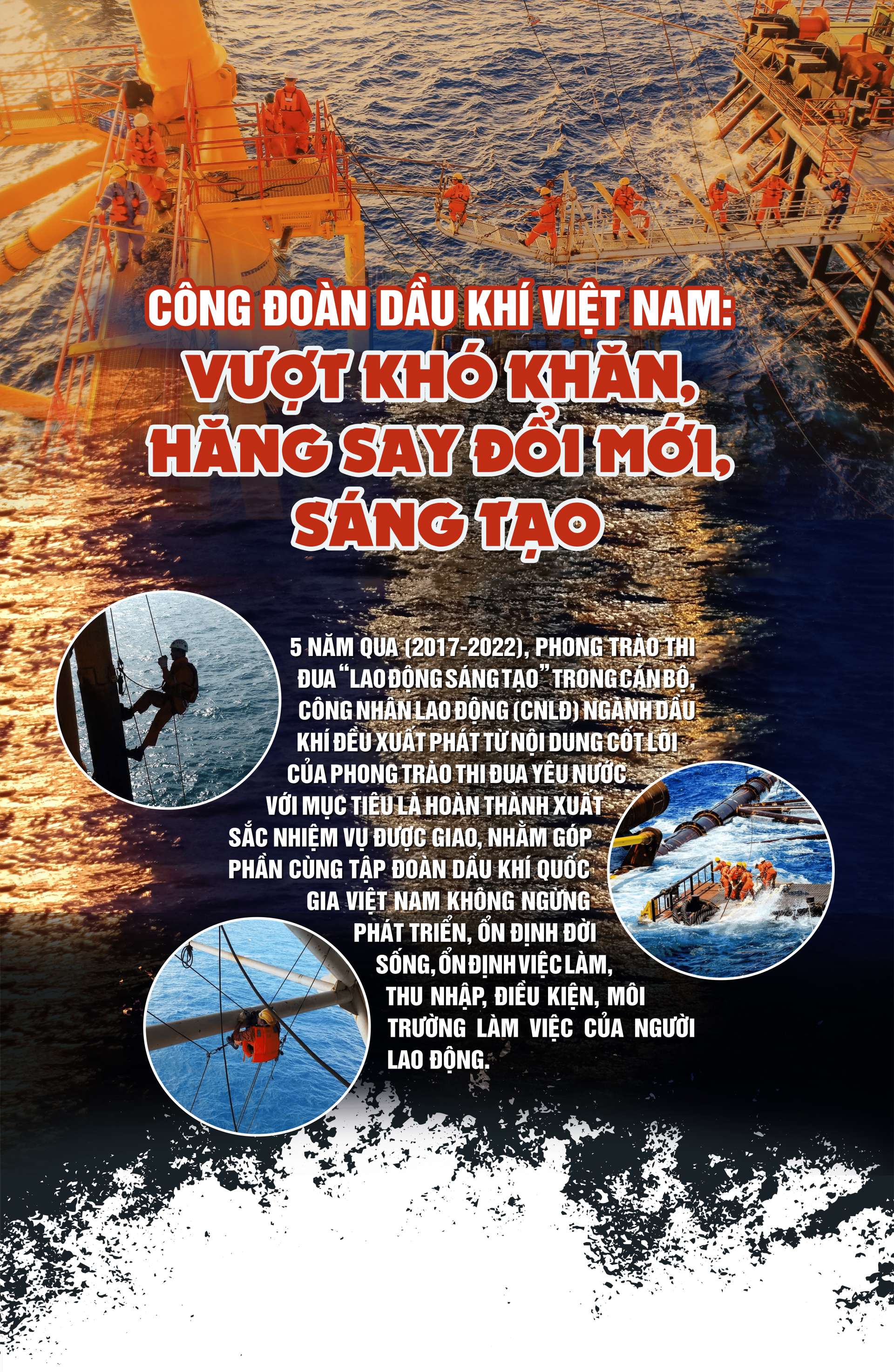 Người lao động ngành Dầu khí: Vượt khó khăn, hăng say đổi mới, sáng tạo Người lao động ngành Dầu khí: Vượt khó khăn, hăng say đổi mới, sáng tạo