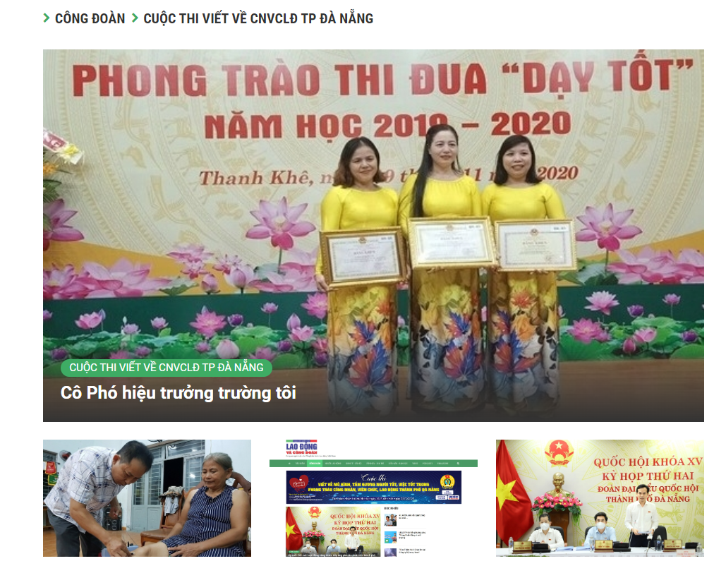 Hộp thư Cuộc thi viết về phong trào CNVCLĐ TP Đà Nẵng Hộp thư Cuộc thi viết về phong trào CNVCLĐ TP Đà Nẵng