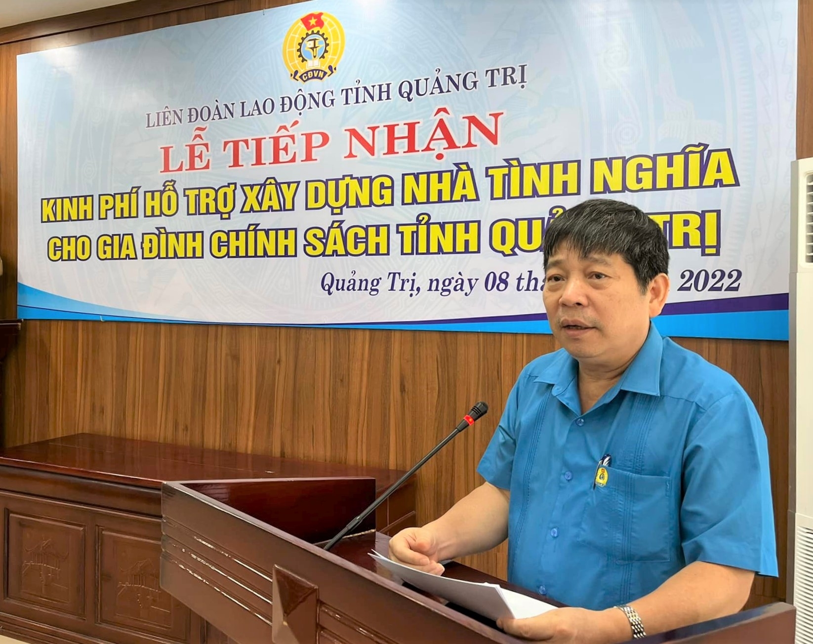 LĐLĐ tỉnh Quảng Trị tiếp nhận hỗ trợ xây dựng nhà tình nghĩa LĐLĐ tỉnh Quảng Trị tiếp nhận hỗ trợ xây dựng nhà tình nghĩa