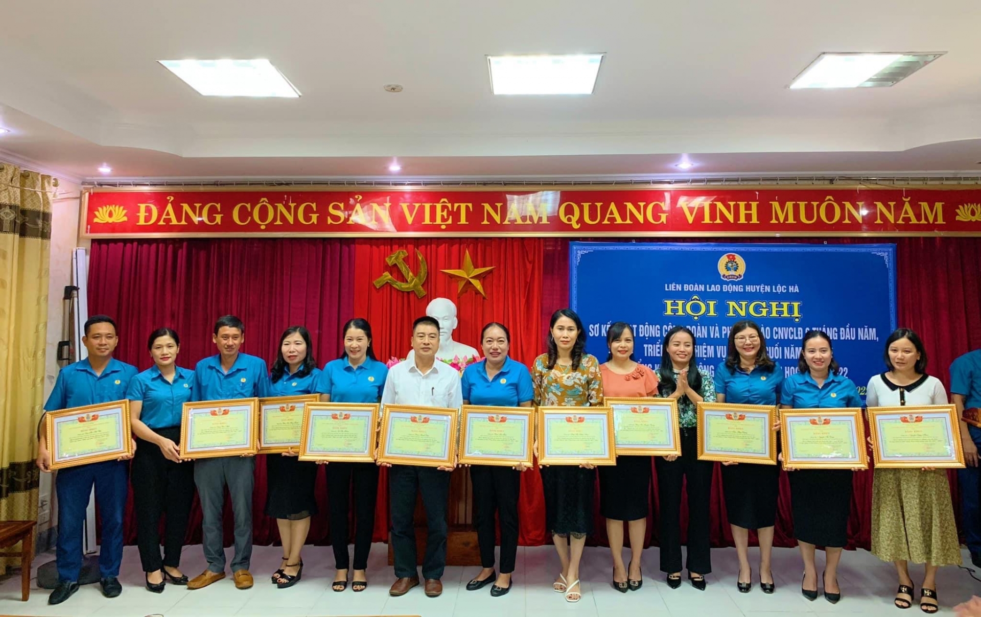 LĐLĐ huyện Lộc Hà: Sơ kết hoạt động công đoàn 6 tháng đầu năm 2022