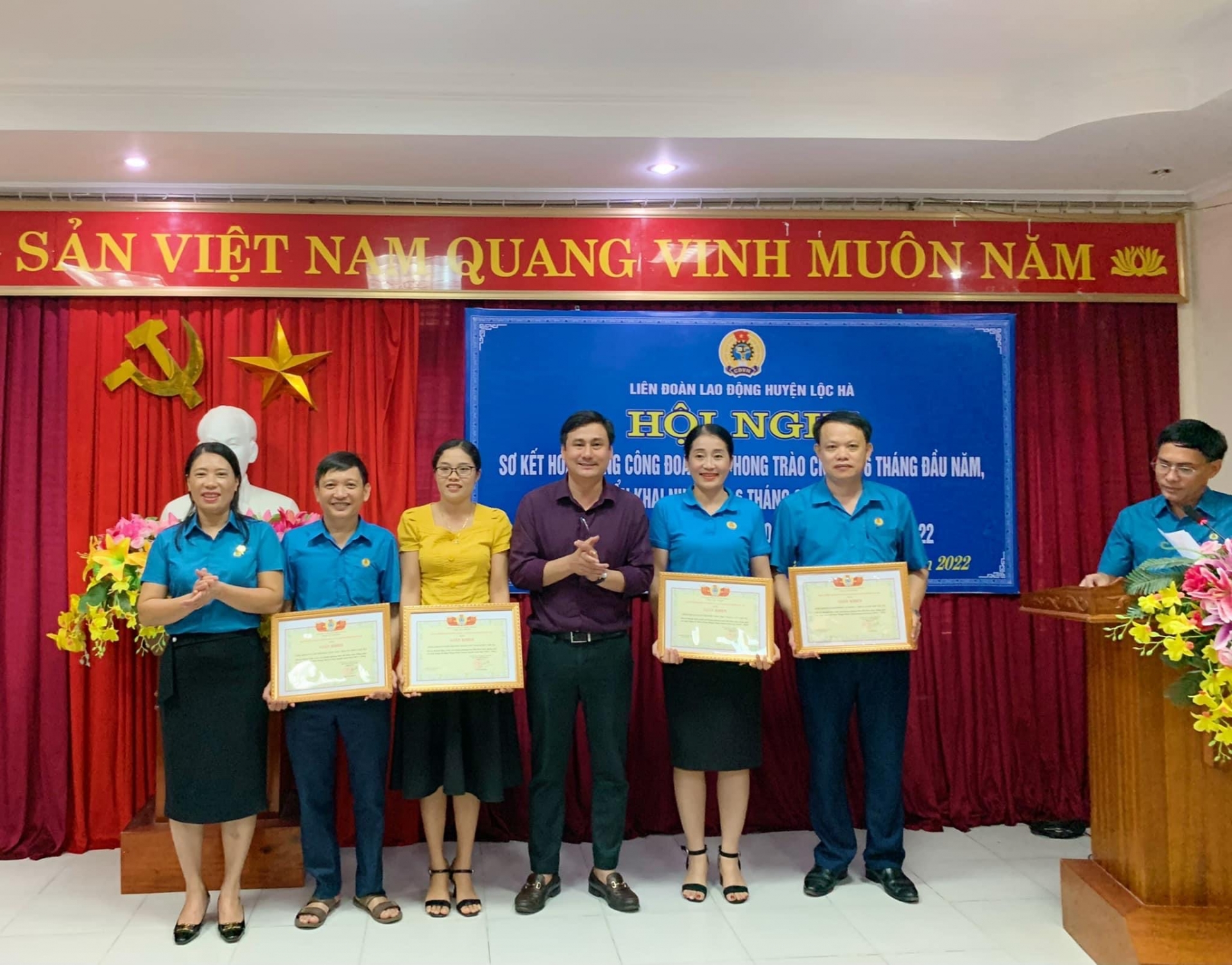 LĐLĐ huyện Lộc Hà: Sơ kết hoạt động công đoàn 6 tháng đầu năm 2022