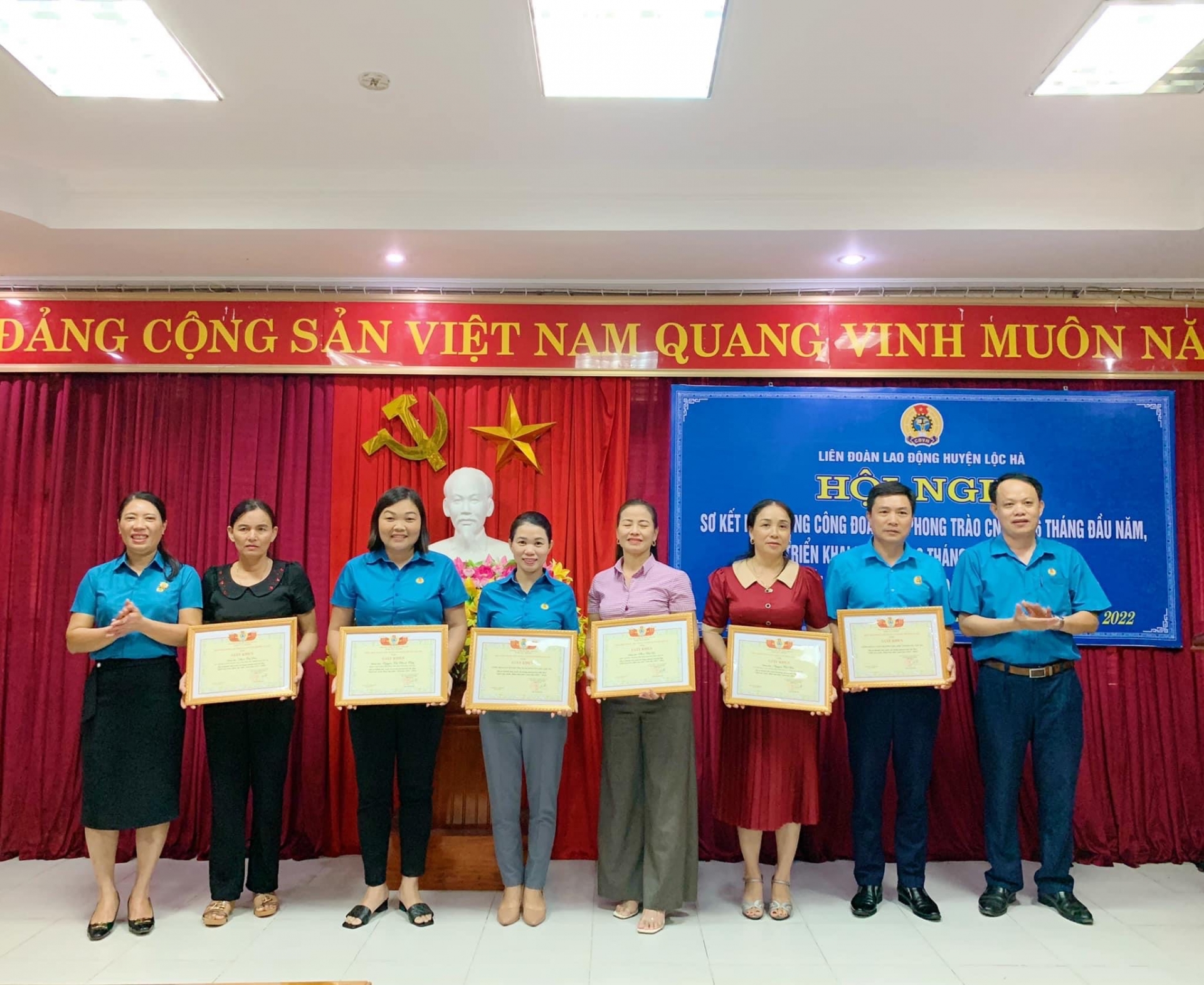 LĐLĐ huyện Lộc Hà: Sơ kết hoạt động công đoàn 6 tháng đầu năm 2022