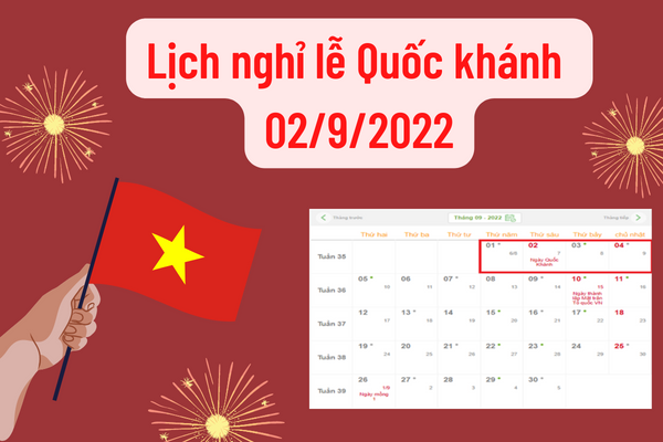 Quốc khánh 2022, người lao động được nghỉ tối đa 4 ngày Quốc khánh 2022, người lao động được nghỉ tối đa 4 ngày
