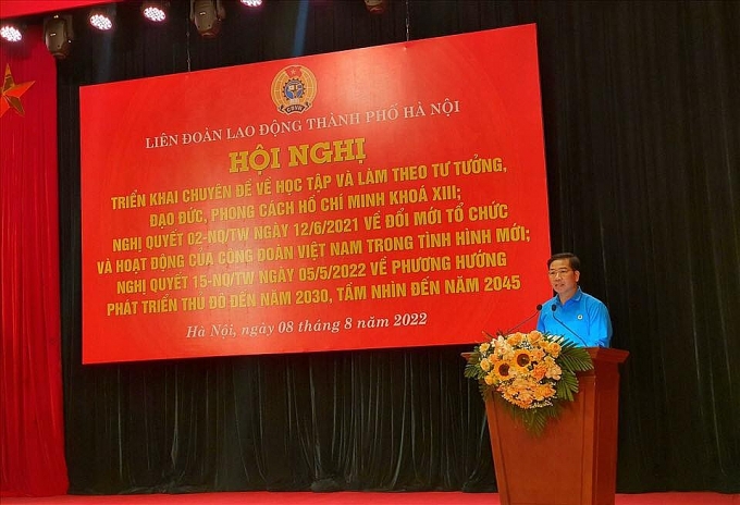 Hơn 300 cán bộ Công đoàn Thủ đô học tập, quán triệt Nghị quyết 02-NQ/TW Hơn 300 cán bộ Công đoàn Thủ đô học tập, quán triệt Nghị quyết 02-NQ/TW