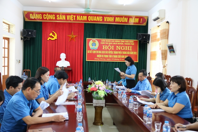 Hoạt động cụm thi đua các LĐLĐ huyện, thành phố ở Thái Bình đạt kết quả nổi bật Hoạt động cụm thi đua các LĐLĐ huyện, thành phố ở Thái Bình đạt kết quả nổi bật