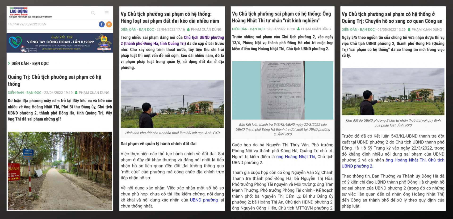 Cách chức Chủ tịch phường sai phạm có hệ thống ở Quảng Trị Cách chức Chủ tịch phường sai phạm có hệ thống ở Quảng Trị