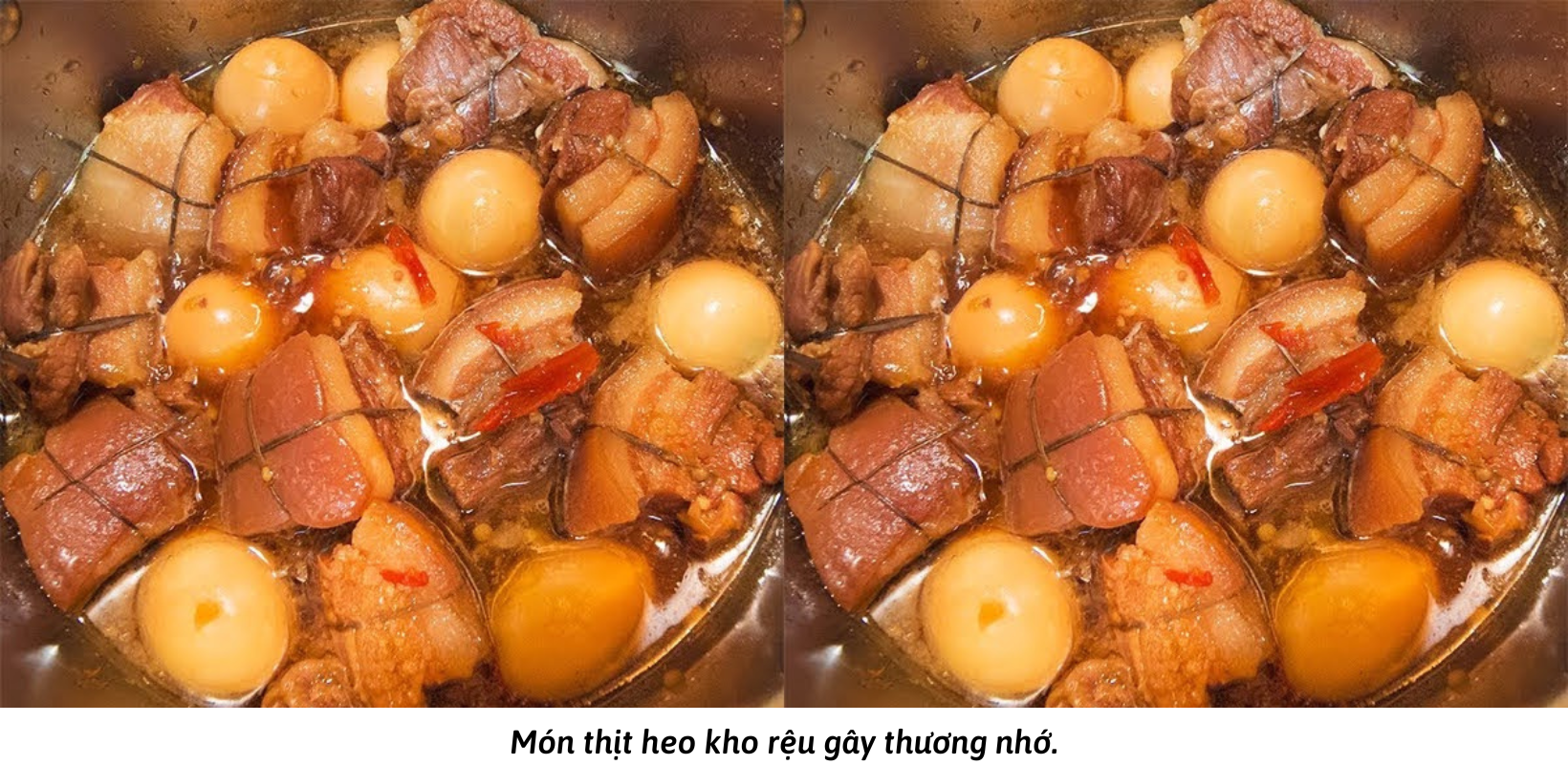 Món thịt heo kho rệu gây thương nhớ Món thịt heo kho rệu gây thương nhớ