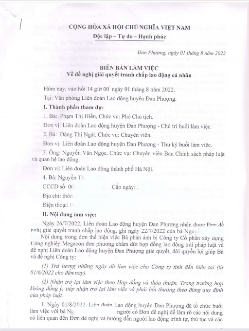 Vụ tranh chấp lao động tại Công ty Megacon: Người lao động “xin gỡ bài”