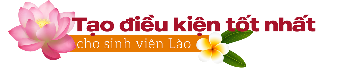 "Chia ngọt sẻ bùi" với sinh viên Lào