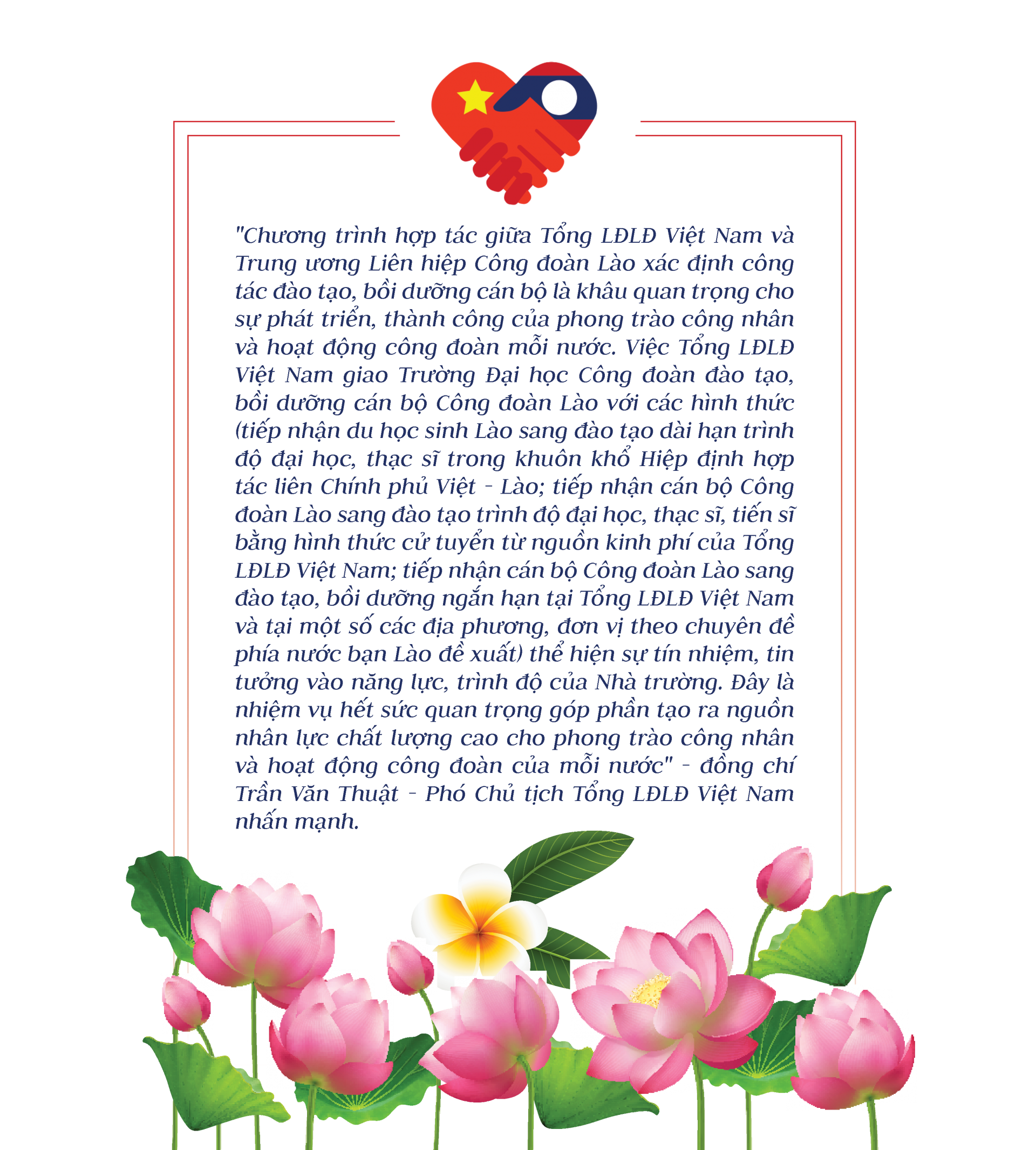 "Chia ngọt sẻ bùi" với sinh viên Lào