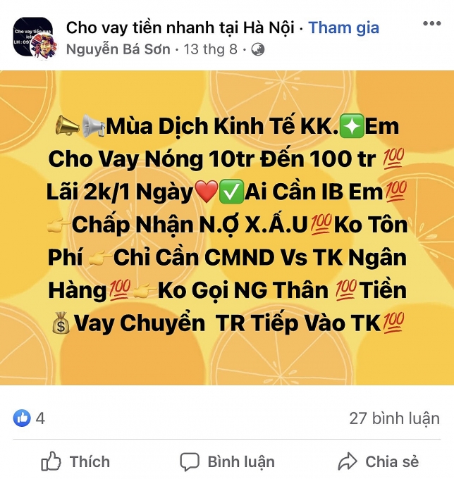 Ám ảnh bẫy “tín dụng đen” Ám ảnh bẫy “tín dụng đen”