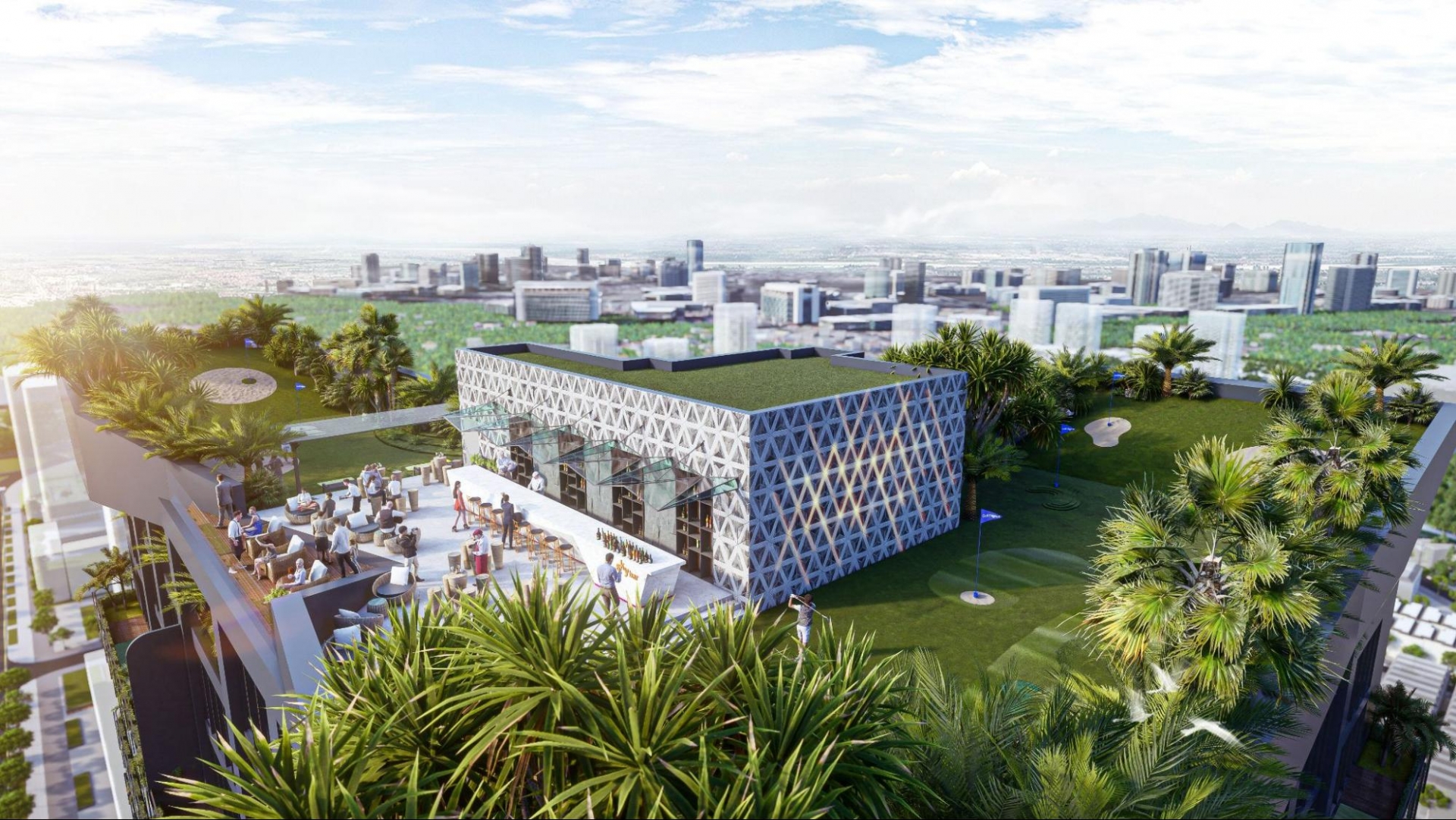  Sân tập golf mini đáp ứng nhu cầu tập luyện mỗi ngày của cư dân