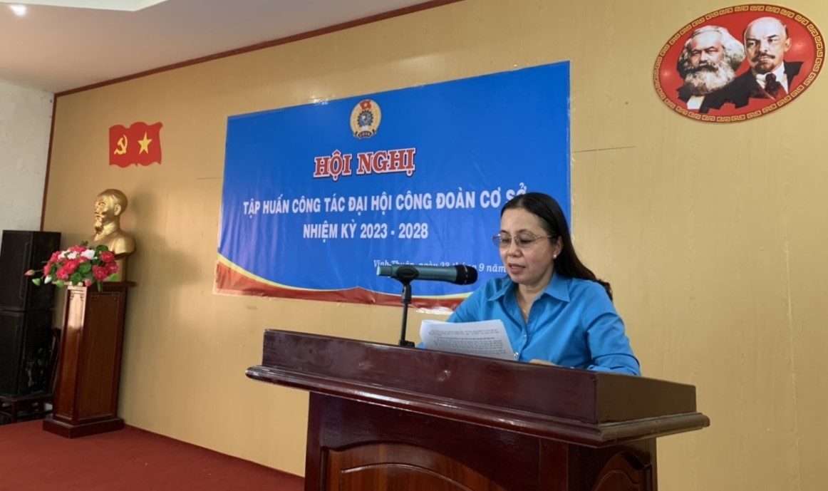 LĐLĐ huyện Vĩnh Thuận tập huấn công tác đại hội CĐCS LĐLĐ huyện Vĩnh Thuận tập huấn công tác đại hội CĐCS