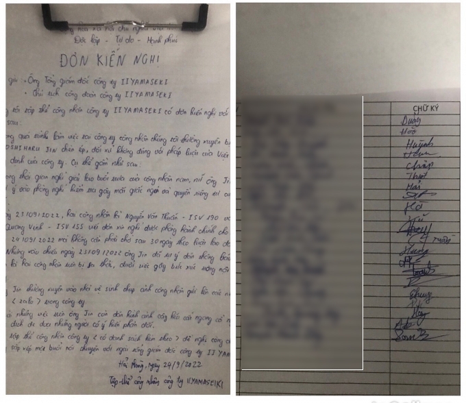 Sau vụ “trát sa thải” kèm ảnh cây kéo cắt cổ, công nhân làm đơn kiến nghị Sau vụ “trát sa thải” kèm ảnh cây kéo cắt cổ, công nhân làm đơn kiến nghị