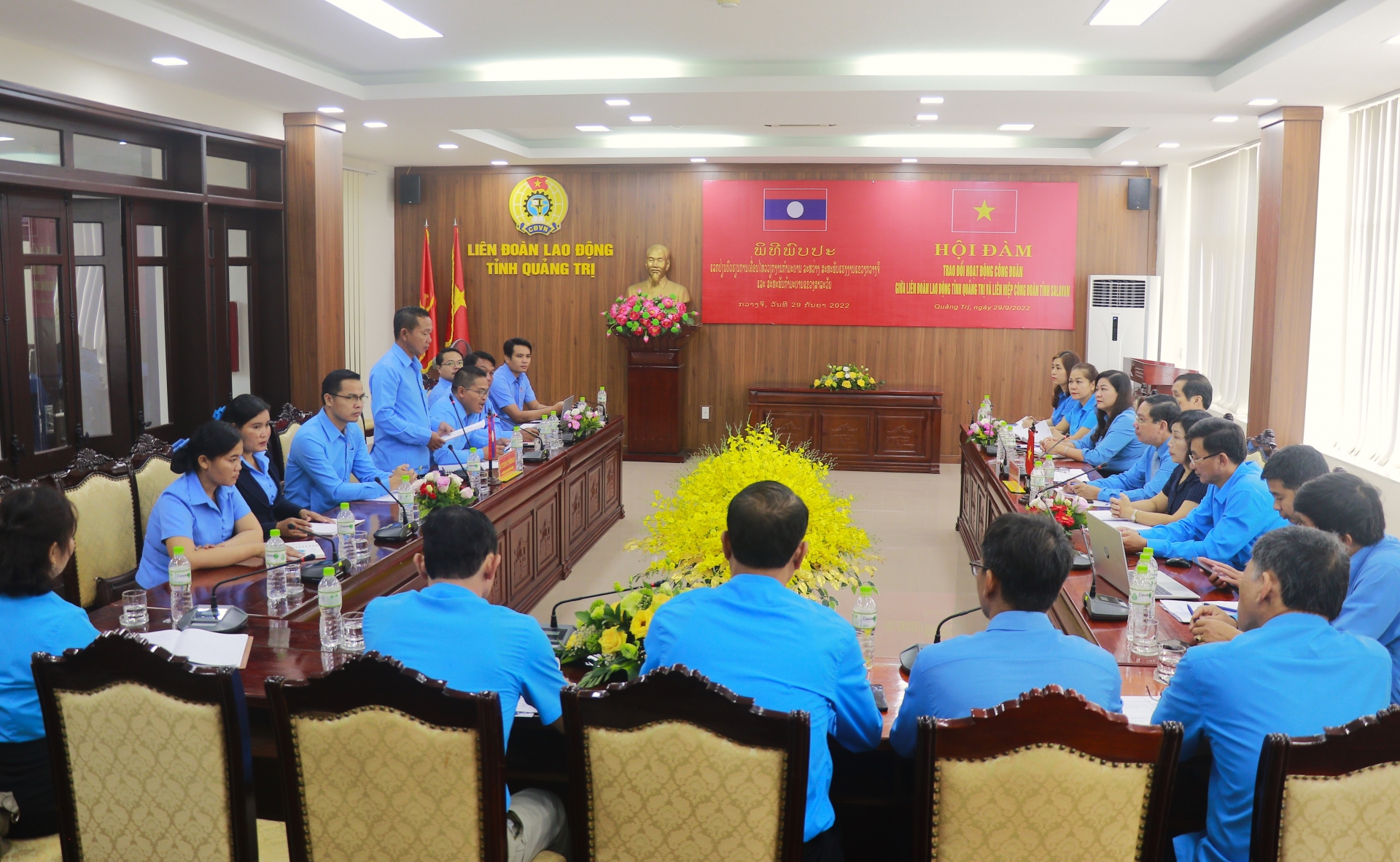 Công đoàn 2 tỉnh Quảng Trị - Salavan (Lào) hợp tác phát triển công đoàn vững mạnh