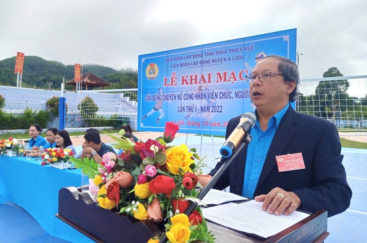 LĐLĐ huyện A Lưới khai mạc Giải bóng chuyền nữ CNVCLĐ lần thứ I năm 2022 LĐLĐ huyện A Lưới khai mạc Giải bóng chuyền nữ CNVCLĐ lần thứ I năm 2022