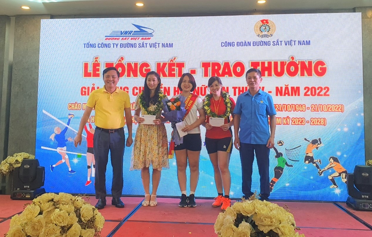 Sôi nổi, ấn tượng Giải bóng chuyền hơi nữ CNVCLĐ Tổng Công ty Đường sắt Việt Nam Sôi nổi, ấn tượng Giải bóng chuyền hơi nữ CNVCLĐ Tổng Công ty Đường sắt Việt Nam