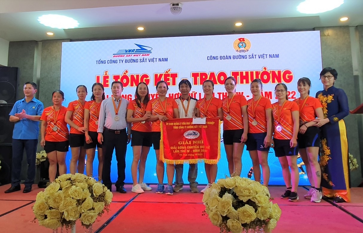 Sôi nổi, ấn tượng Giải bóng chuyền hơi nữ CNVCLĐ Tổng Công ty Đường sắt Việt Nam Sôi nổi, ấn tượng Giải bóng chuyền hơi nữ CNVCLĐ Tổng Công ty Đường sắt Việt Nam