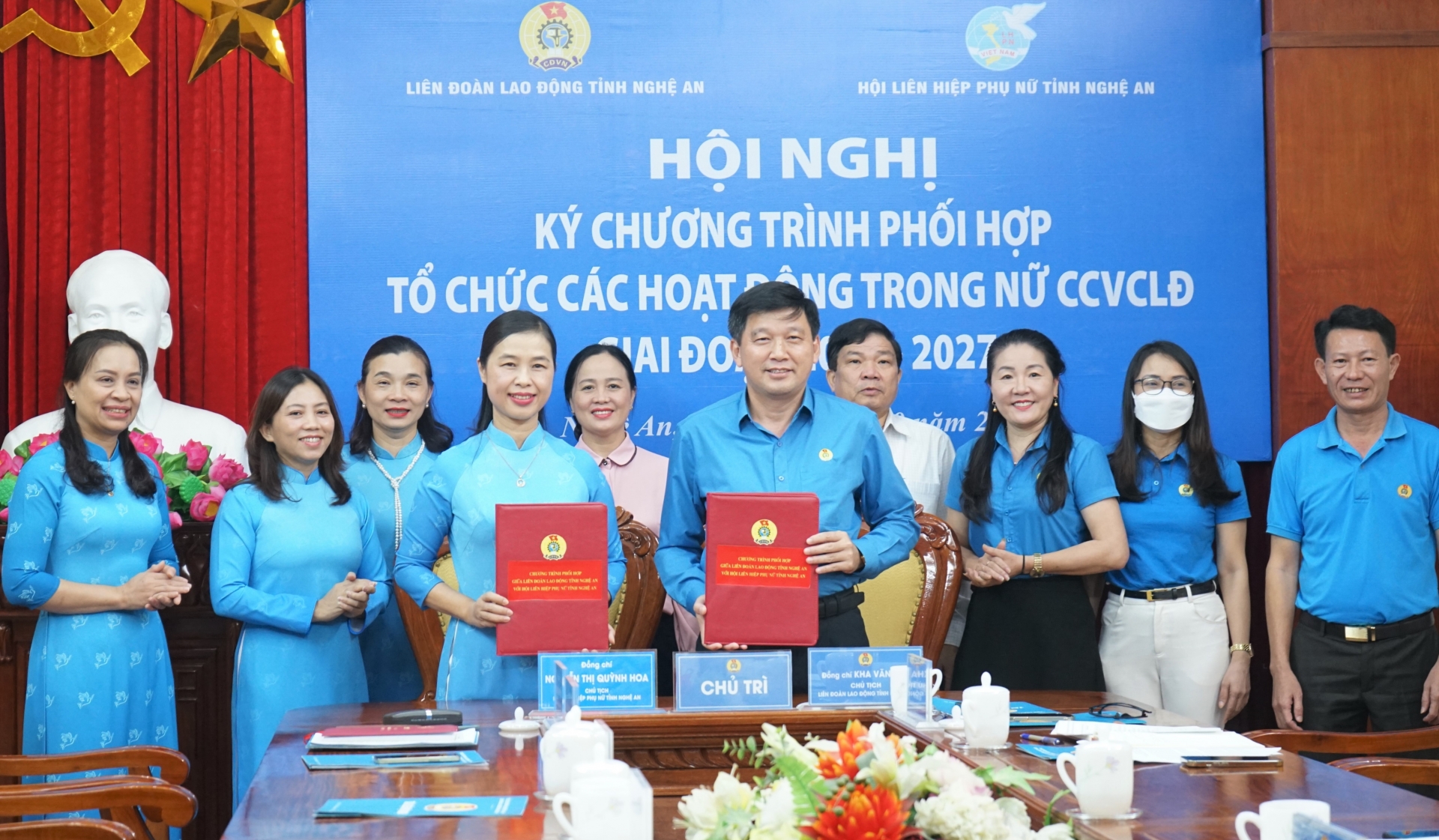 Nghệ An: LĐLĐ và Hội LHPN ký kết phối hợp tổ chức các hoạt động trong nữ CCVCLĐ