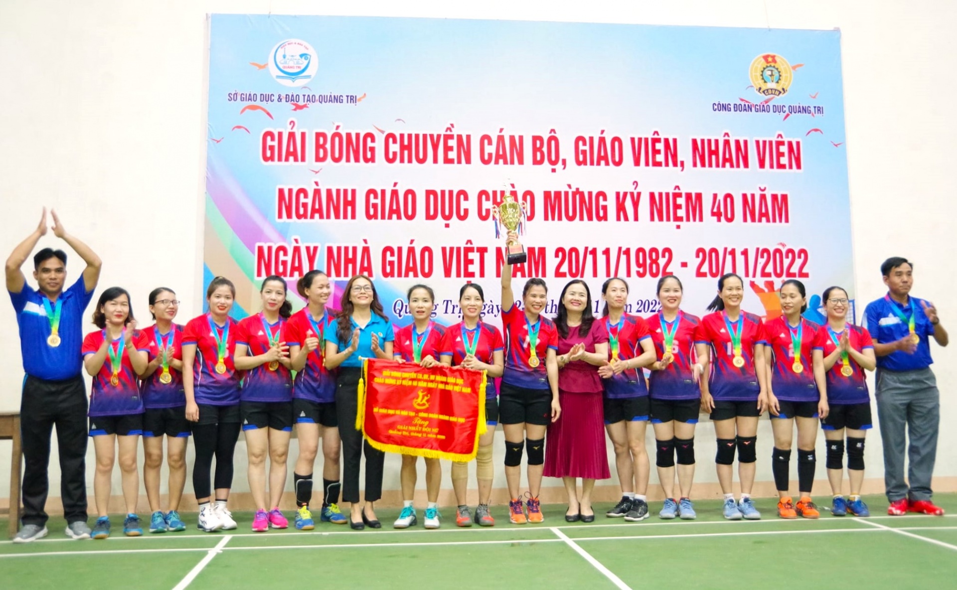 Giải bóng chuyền ngành Giáo dục Quảng Trị: Sôi động, hấp dẫn