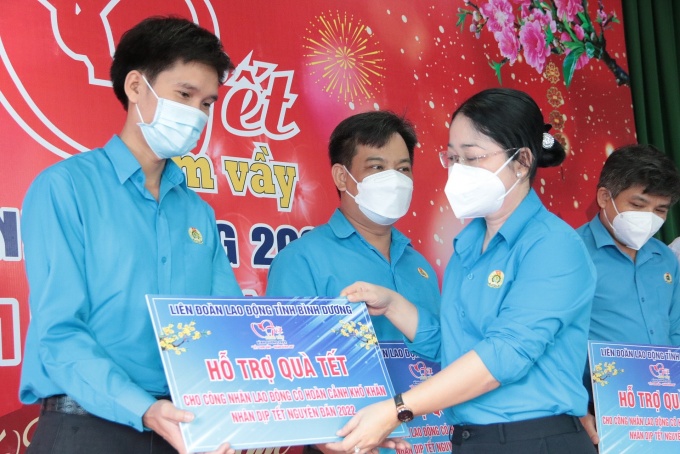 Công nhân, người lao động khó khăn ở Bình Dương được chăm lo trong dịp Tết 2023