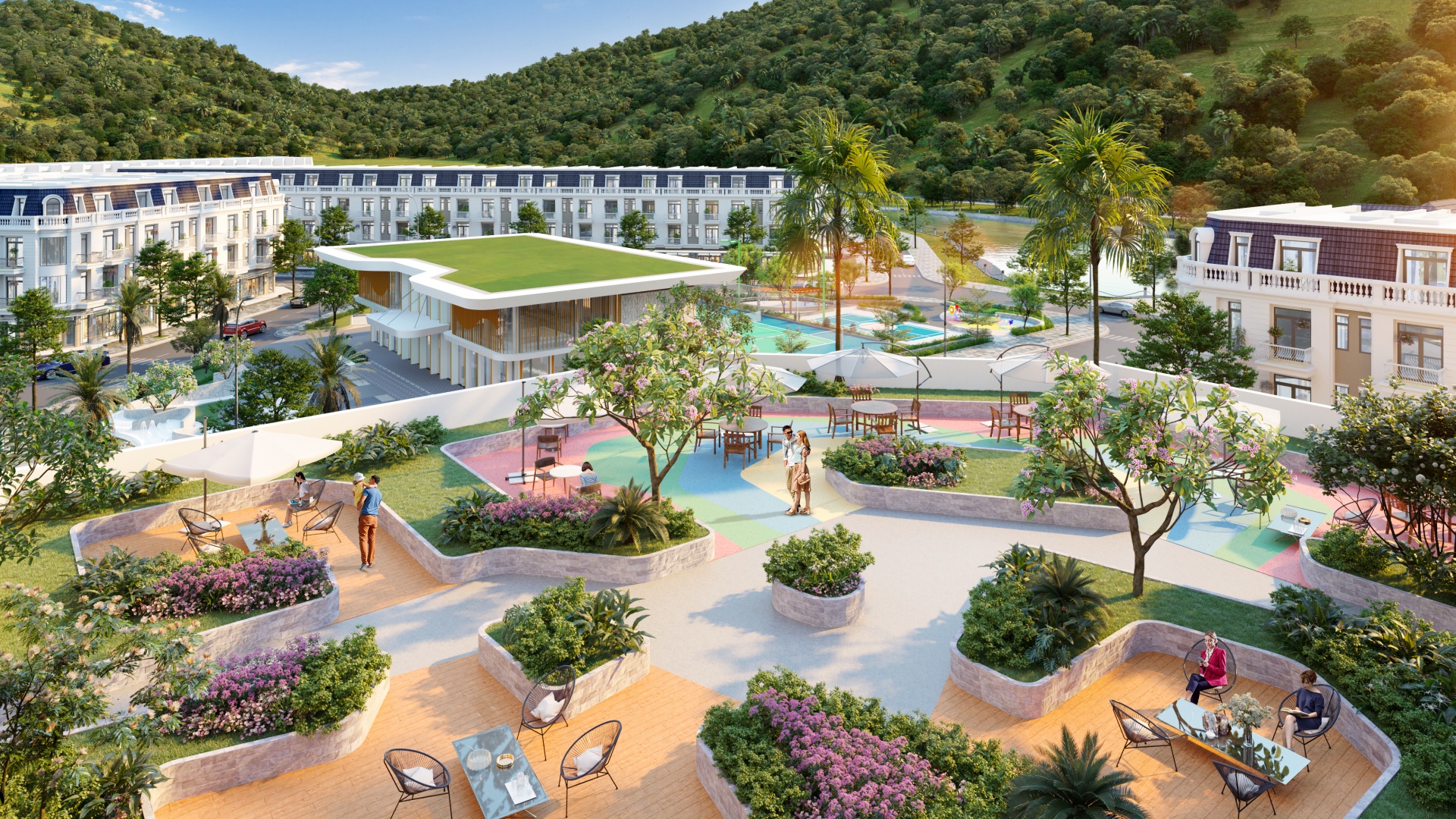 Chuỗi tiện ích nội khu hiện đại đáp ứng nhu cầu sống tiện nghi của cộng đồng cư dân trẻ. Chuỗi tiện ích nội khu hiện đại đáp ứng nhu cầu sống tiện nghi của cộng đồng cư dân trẻ.