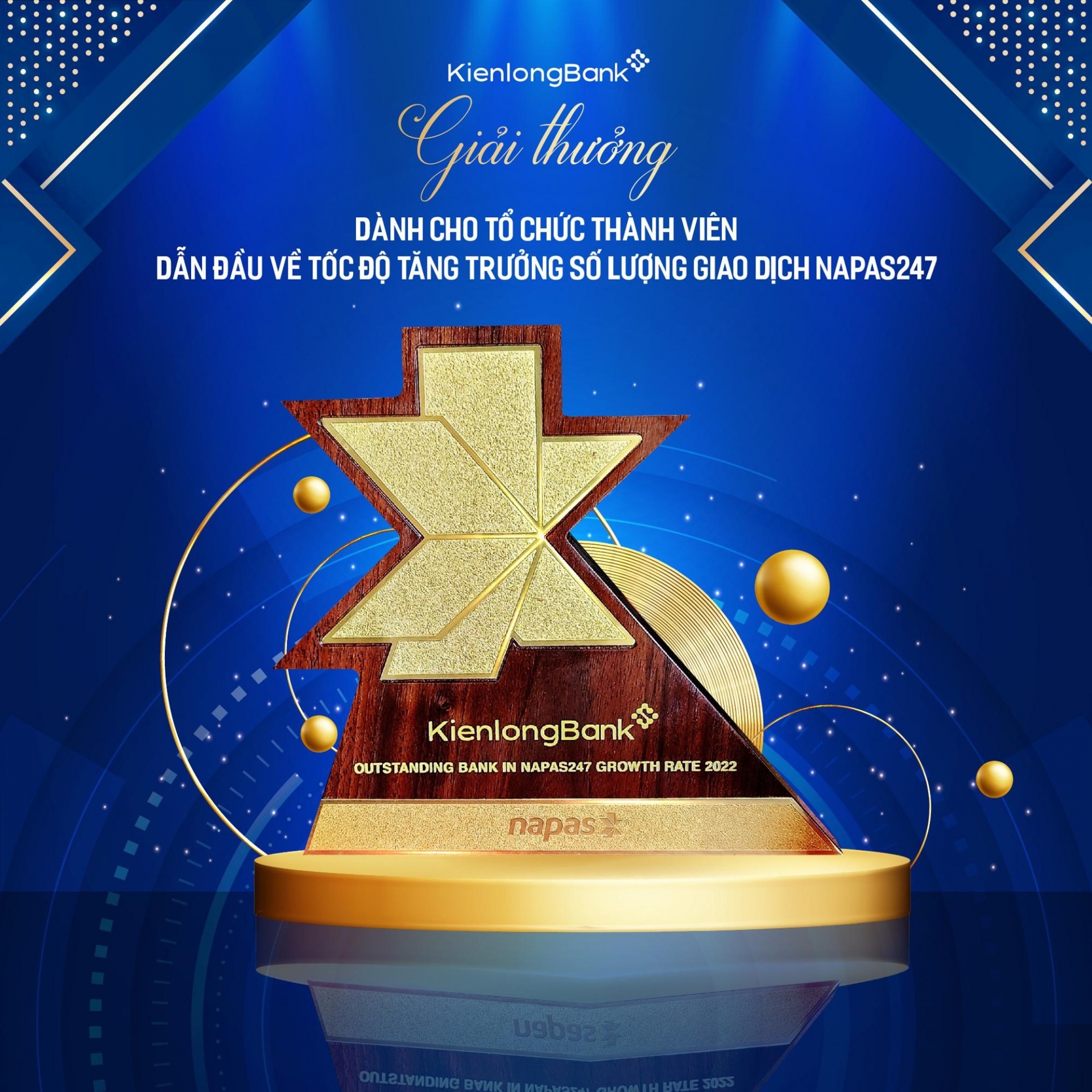 KienlongBank: Ngân hàng dẫn đầu về tốc độ tăng trưởng số lượng giao dịch Napas 247