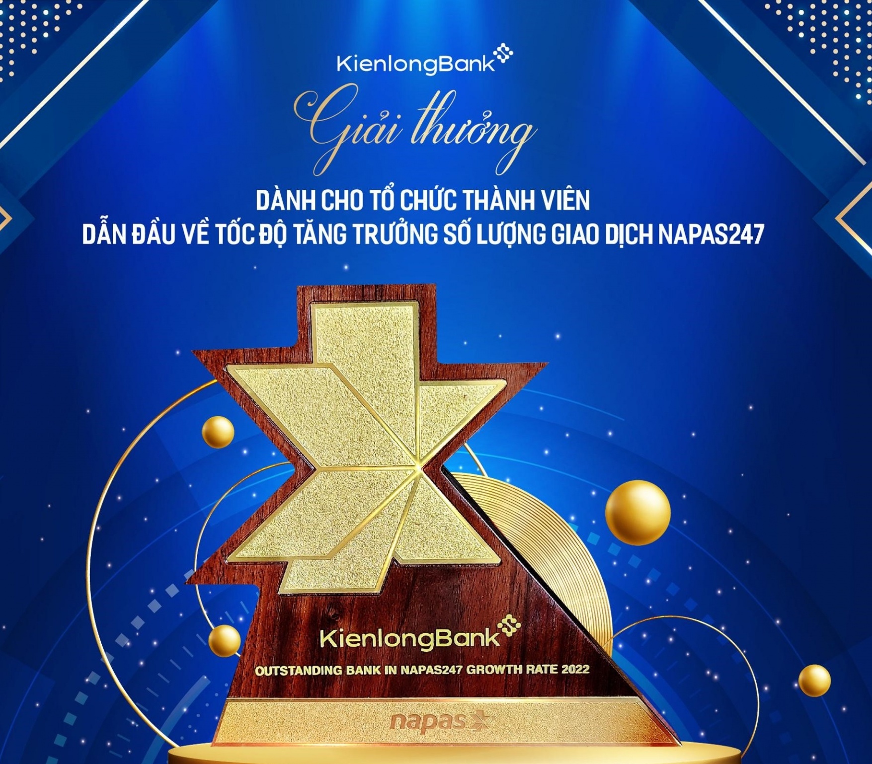 KienlongBank: Ngân hàng dẫn đầu về tốc độ tăng trưởng số lượng giao dịch Napas 247