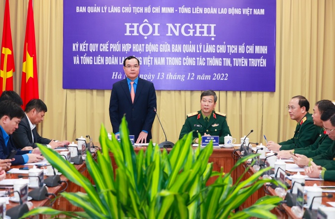 Ký quy chế phối hợp giữa Tổng LĐLĐ Việt Nam và Ban quản lý Lăng Chủ tịch Hồ Chí Minh Ký quy chế phối hợp giữa Tổng LĐLĐ Việt Nam và Ban quản lý Lăng Chủ tịch Hồ Chí Minh