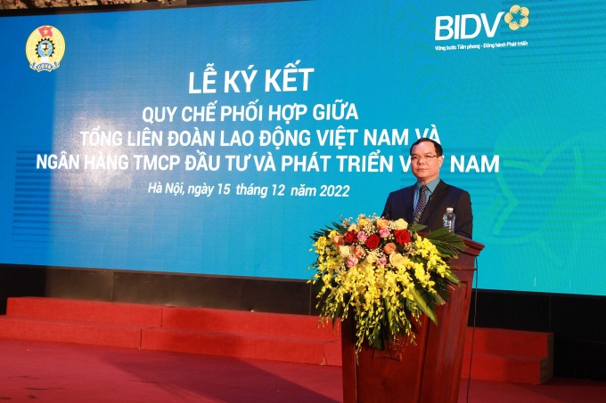 Tổng LĐLĐ Việt Nam ký kết Quy chế phối hợp với BIDV