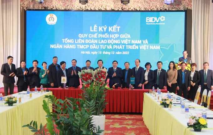 Tổng LĐLĐ Việt Nam ký kết Quy chế phối hợp với BIDV