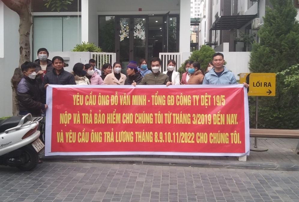 "Công ty Dệt 19/5 sẽ trả hết nợ lương công nhân trong nay mai" "Công ty Dệt 19/5 sẽ trả hết nợ lương công nhân trong nay mai"