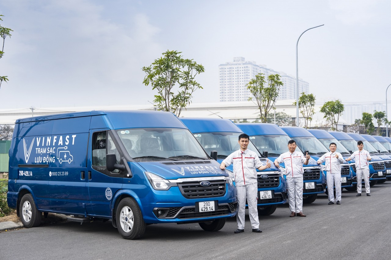 Sạc pin xe điện VinFast lưu động 24/7 trên toàn quốc Sạc pin xe điện VinFast lưu động 24/7 trên toàn quốc