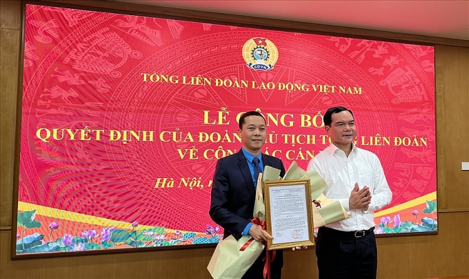 Bổ nhiệm đồng chí Nguyễn Đức Thịnh giữ chức vụ Trưởng ban Đối ngoại Tổng LĐLĐ Việt Nam