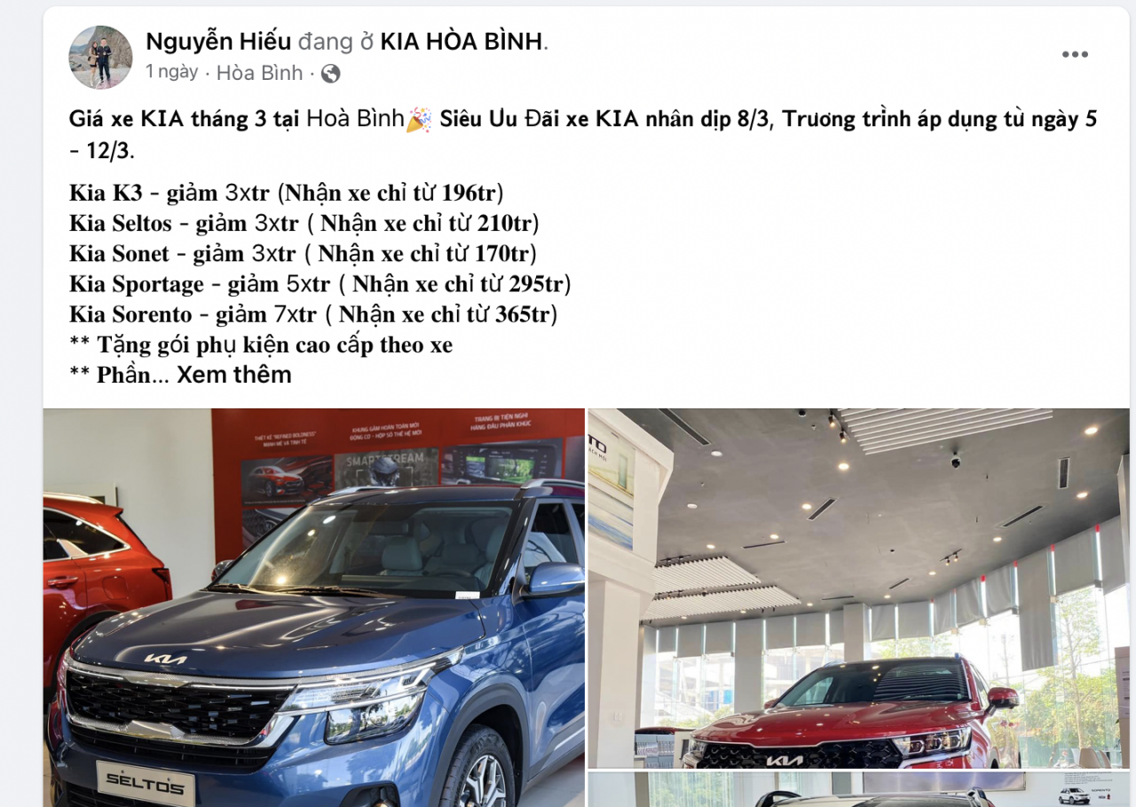Loạt xe Kia được đại lý ưu đãi mạnh, có xe giảm giá trực tiếp tới 70 triệu đồng Loạt xe Kia được đại lý ưu đãi mạnh, có xe giảm giá trực tiếp tới 70 triệu đồng