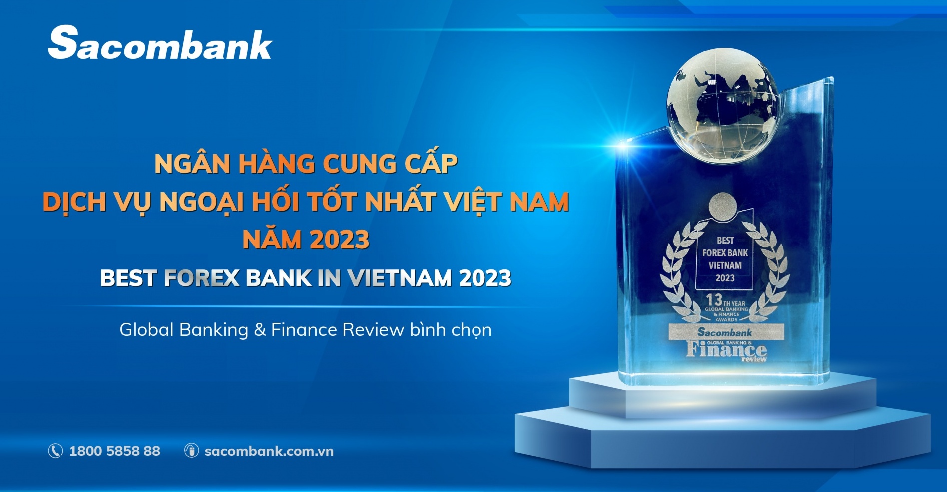 Sacombank cung cấp dịch vụ ngoại hối tốt nhất việt nam 3 năm liên tiếp