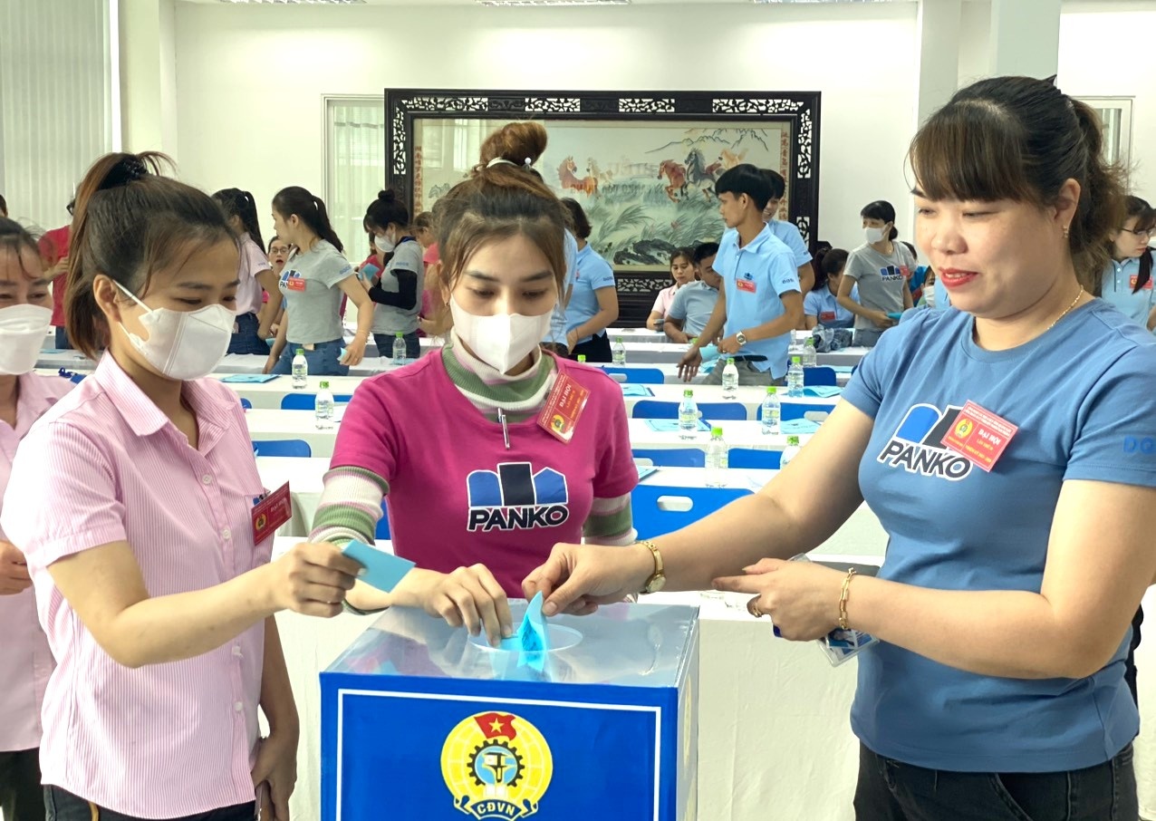 Đại hội công đoàn ở một doanh nghiệp từng xảy ra nhiều cuộc đình công Đại hội công đoàn ở một doanh nghiệp từng xảy ra nhiều cuộc đình công