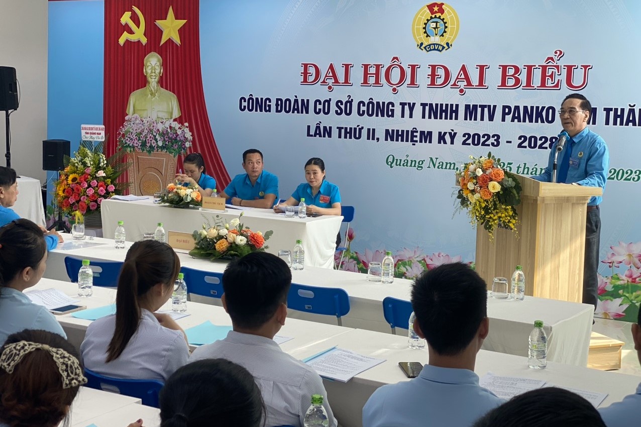 Đại hội công đoàn ở một doanh nghiệp từng xảy ra nhiều cuộc đình công Đại hội công đoàn ở một doanh nghiệp từng xảy ra nhiều cuộc đình công