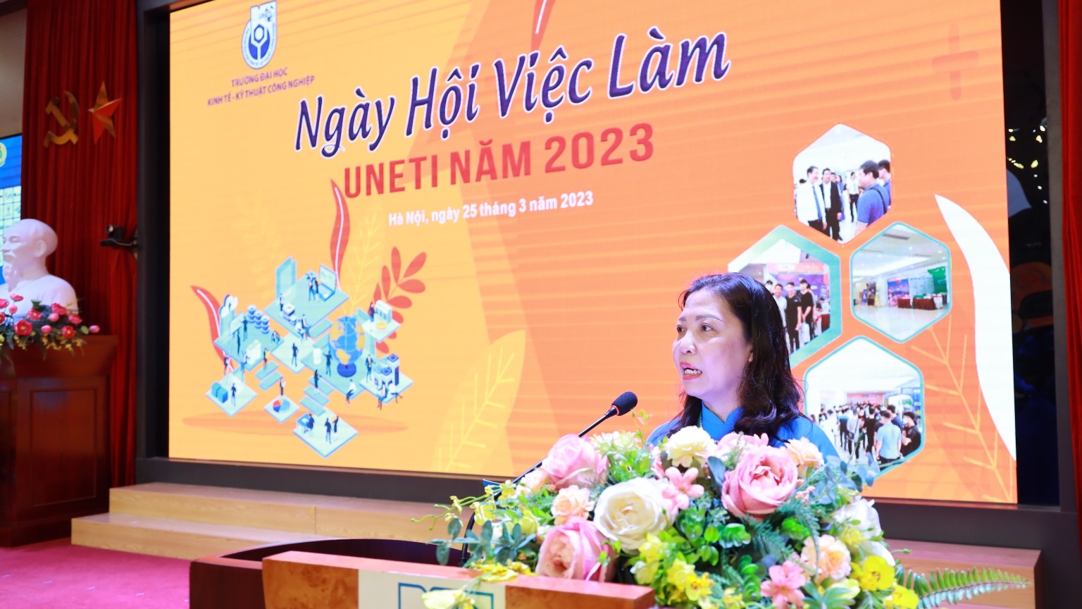 Doanh nghiệp thu hút nhân tài trong Ngày hội Việc làm UNETI 2023