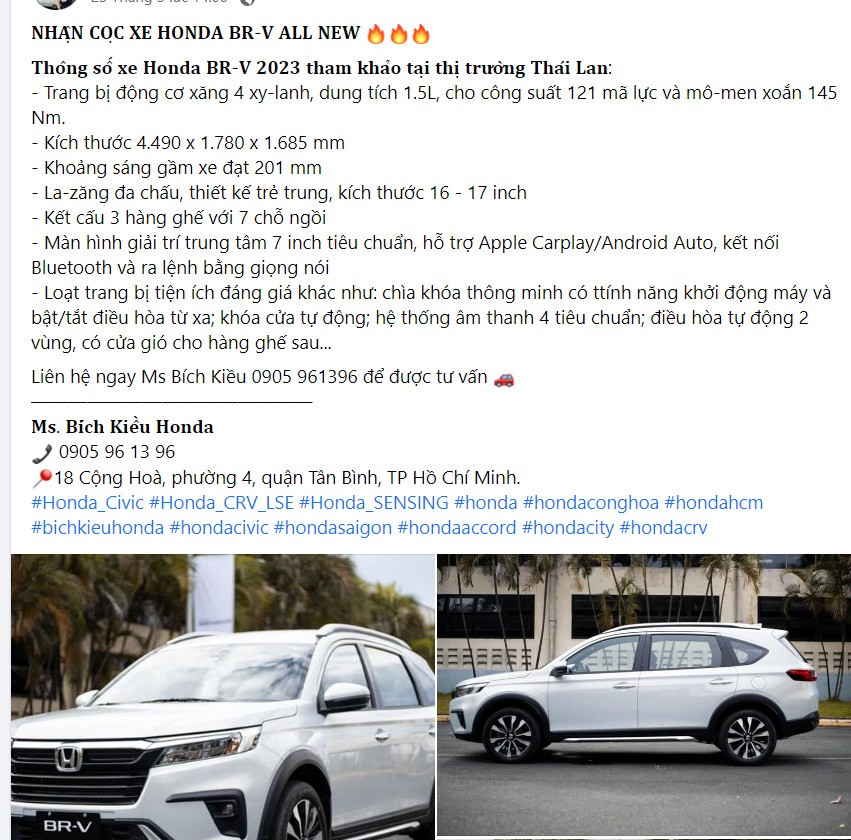 Đại lý nhận cọc Honda BR-V tại Việt Nam, dự kiến ra mắt trong quý II Đại lý nhận cọc Honda BR-V tại Việt Nam, dự kiến ra mắt trong quý II