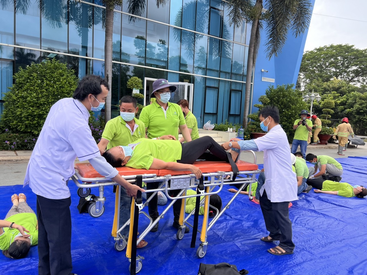 Diễn tập phương án chữa cháy, cứu hộ cứu nạn tại VWS