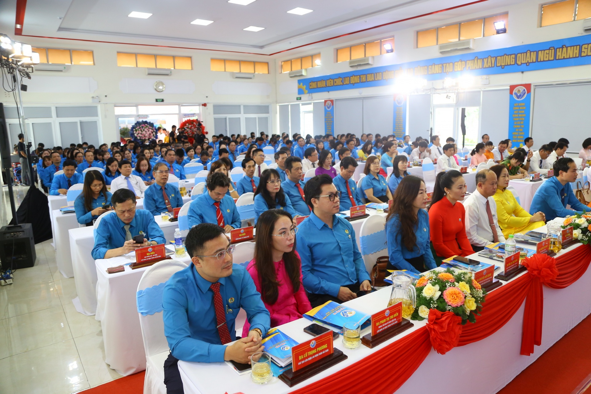 Quang cảnh Đại hội LĐLĐ quận Ngũ Hành Sơn. Ảnh: PHAN NGUYÊN