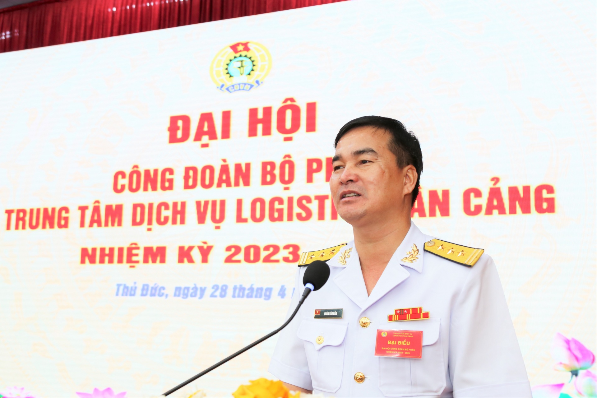 Công đoàn Trung tâm Dịch vụ Logistics Tân Cảng tổ chức Đại hội nhiệm kỳ 2023 - 2028 Công đoàn Trung tâm Dịch vụ Logistics Tân Cảng tổ chức Đại hội nhiệm kỳ 2023 - 2028