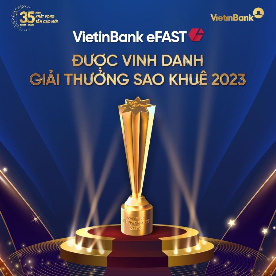 Ngân hàng số cho doanh nghiệp của VietinBank được vinh danh Sao Khuê 2023