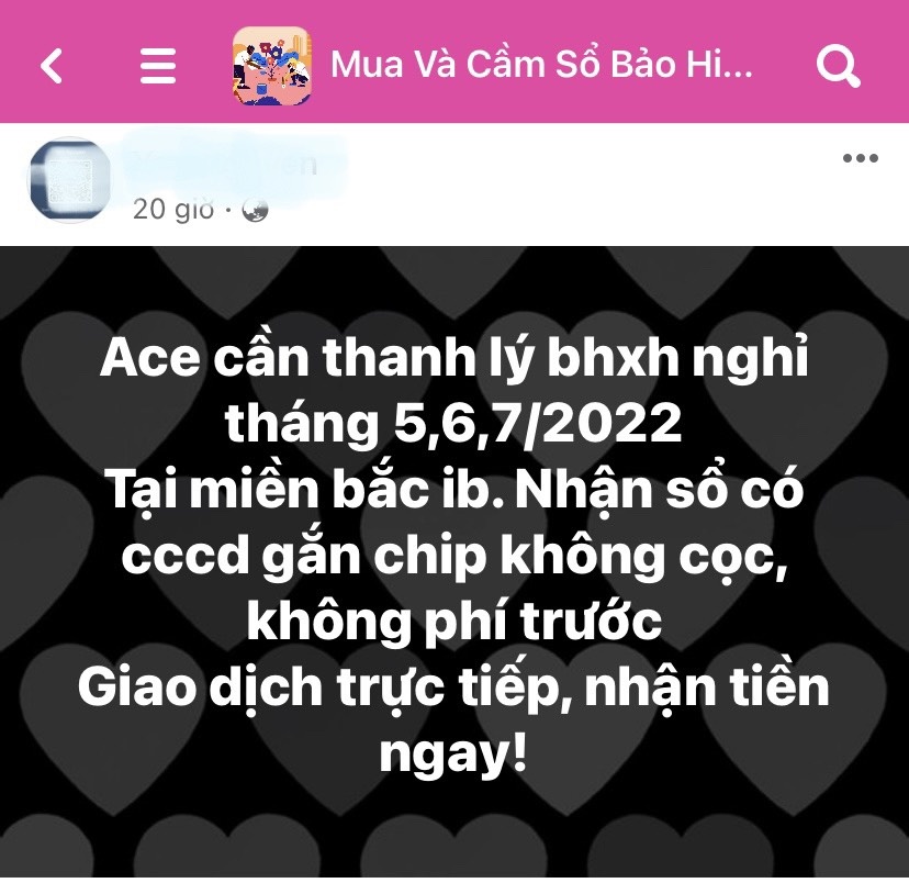 Tái diễn tình trạng thu mua, cầm cố sổ BHXH Tái diễn tình trạng thu mua sổ BHXH