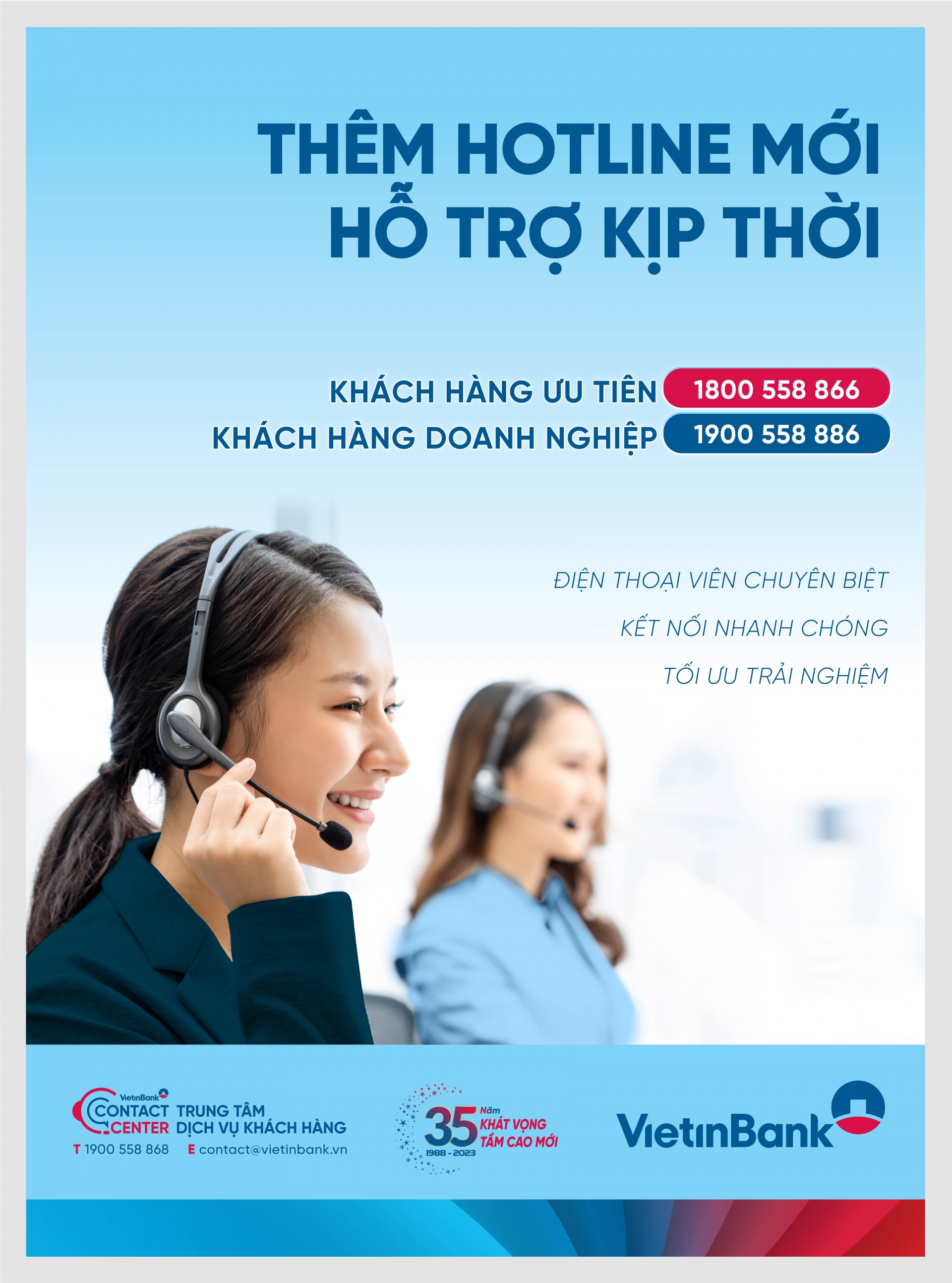 VietinBank ra mắt hotline mới phục vụ khách hàng ưu tiên và khách hàng doanh nghiệp